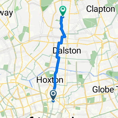 Scrutton Street, London to Walford Road, London