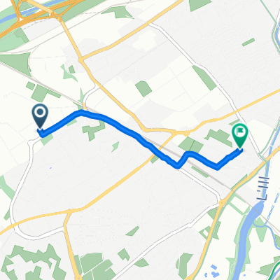 Rue de Chemnitz, Mulhouse to Rue de Cernay, Mulhouse