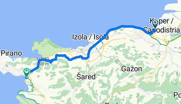 Pristaniška ulica, Koper nach Obala, Portorož