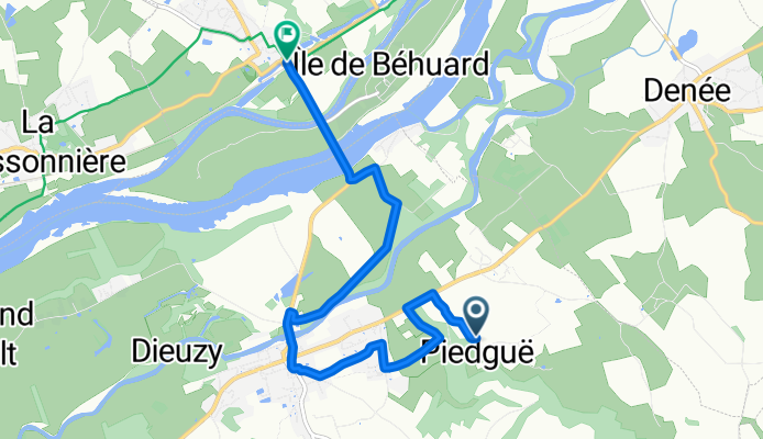 Rue de Piéguë, Rochefort-sur-Loire nach Rue Duboys d'Angers, Savennières