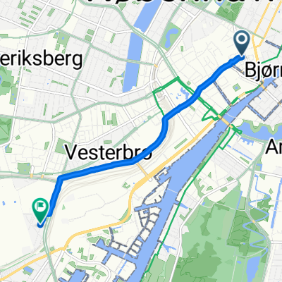 Kongens Nytorv, København K to H V Rolsteds Vej, København SV
