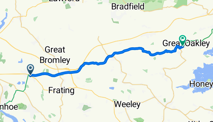 Clacton Road, Colchester to Farm Road, Harwich