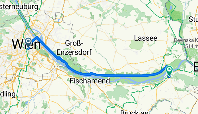 Grimmelshausengasse, Vienna to Hainburgerstraße, Bad Deutsch-Altenburg