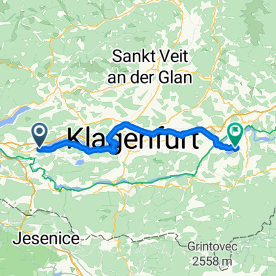 Seecorso, Velden am Wörther See nach Klopeiner See Straße, St. Kanzian am Klopeiner See