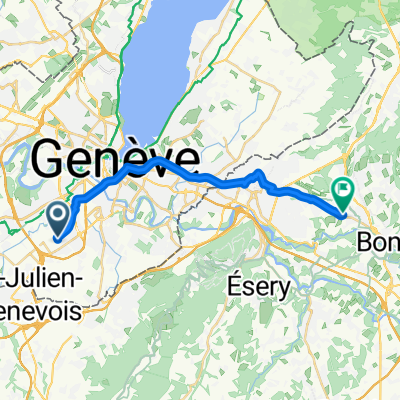 Chemin du Pont-du-Centenaire, Plan-les-Ouates à Chemin Lapraz, Cranves-Sales