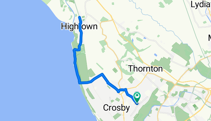 Route from Nazeby Avenue