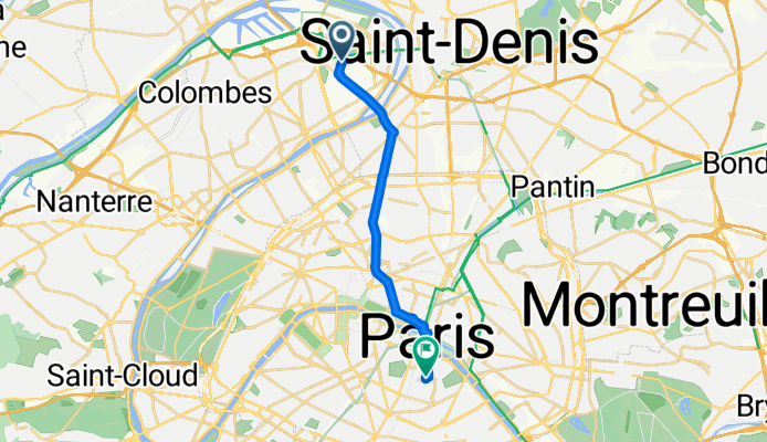 Avenue du Vieux Chemin de Saint-Denis, Gennevilliers à Rue Tournefort, Paris