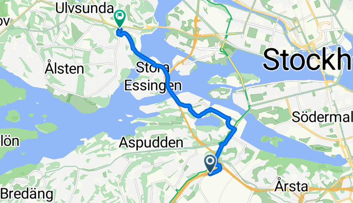 Västberga allé, Hägersten to Drottningholmsvägen, Bromma