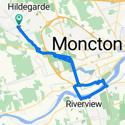 Evergreen Dr, Moncton to Evergreen Dr, Moncton