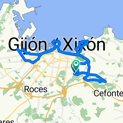 Calle de Corín Tellado, Gijón a Calle de Corín Tellado, Gijón