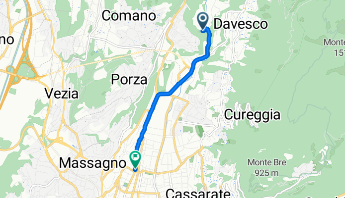 Via alla Stampa, Canobbio a Via Antonio Vanoni, Lugano