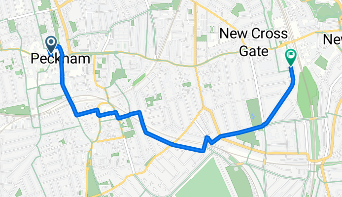 Peckham High Street to New Cross Road 264B