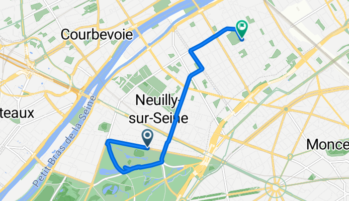 Boulevard Maurice Barrès, Neuilly-sur-Seine to Place de la République, Levallois-Perret