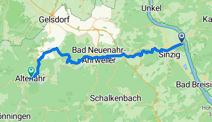 Quellenstraße, Remagen nach Brückenstraße, Altenahr