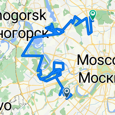 От Ломоносовский проспект, Москва до улица Академика Комарова 20, Москва