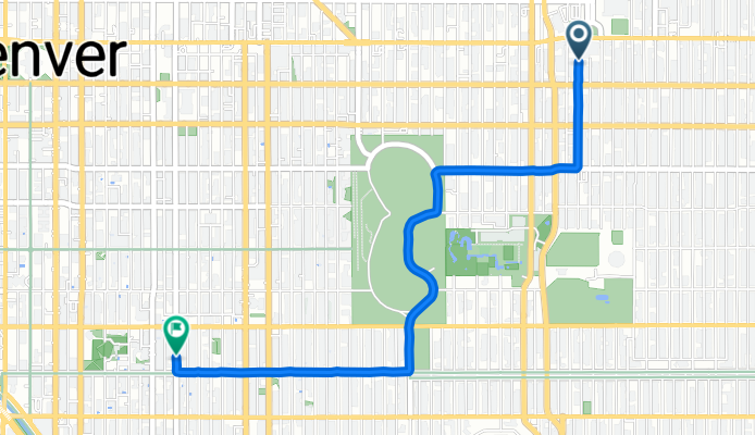 E Colfax Ave, Denver to N Washington St, Denver