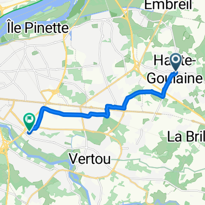 Place Yolande de Goulaine, Haute-Goulaine à Rue Anne de Bretagne, Vertou