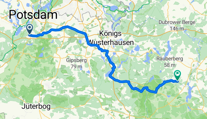 Am Bahnhof, Michendorf nach Dorfstraße, Tauche