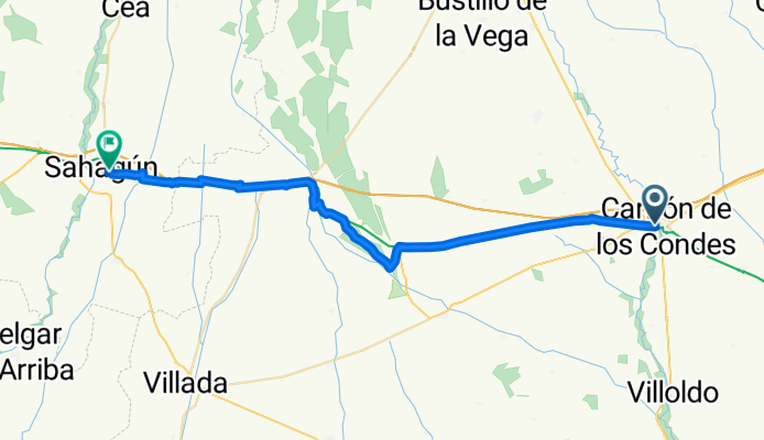 Carretera Arriondas, Sahagún nach San Zoilo, Carrión de Los Condes