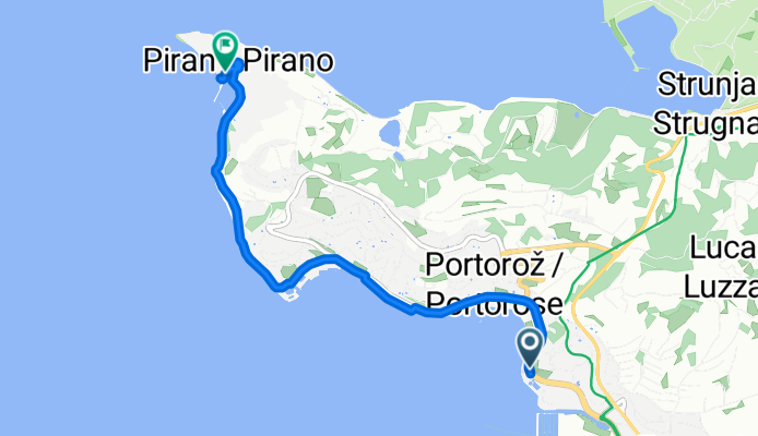 Obala, Portorož nach Trubarjeva ulica, Piran