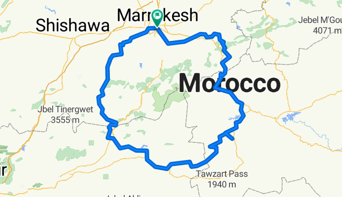 Route in Marrakesh