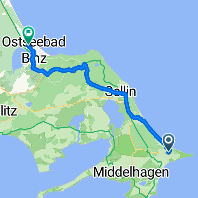 Thiessower Straße, Göhren nach Dollahner Straße, Binz