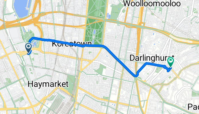 Darling Dr, Haymarket to Victoria St, Darlinghurst