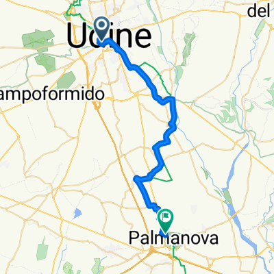 Viale del Ledra, Udine nach Viale della Stazione, Palmanova