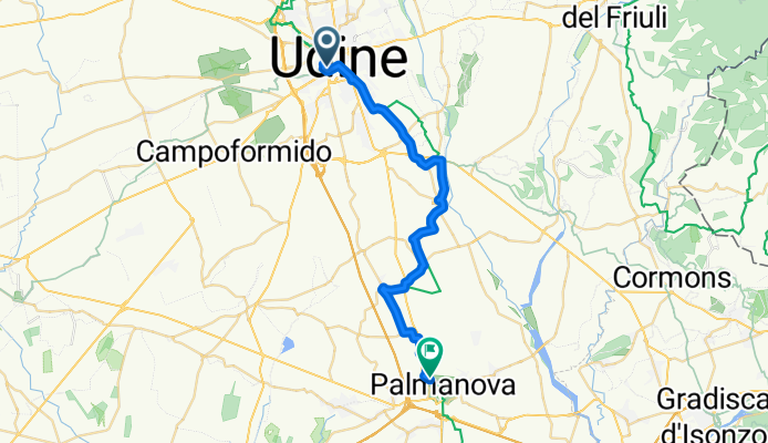Viale del Ledra, Udine nach Viale della Stazione, Palmanova