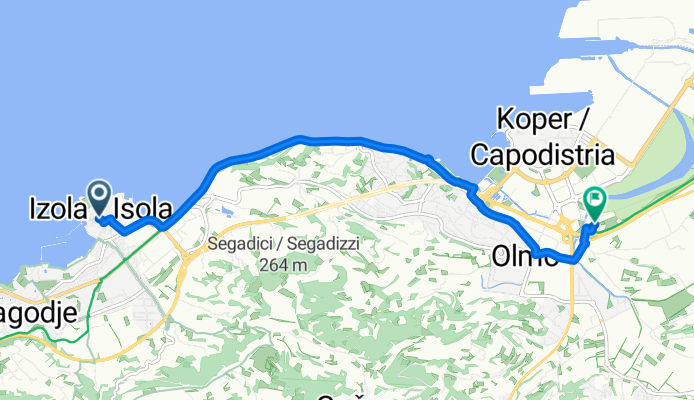 Smareglieva ulica, Izola nach Škocjan, Koper