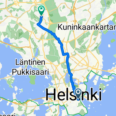 Unioninkatu, Helsinki to Näyttelijäntie, Helsinki