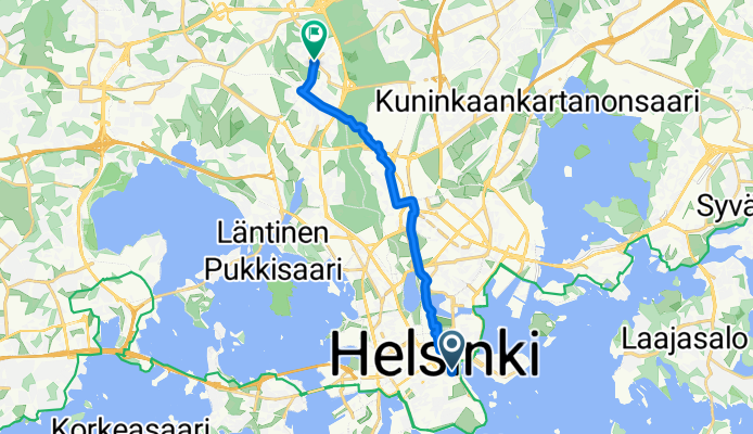 Unioninkatu, Helsinki to Näyttelijäntie, Helsinki