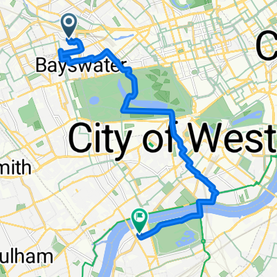 Durham Terrace, London to Howie Street, London