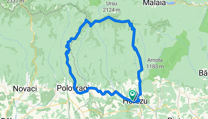 _Horezu - Romanii de Sus - Curmătura La Piatra Roșie - Ursu - Nedeia - Tărăia - Polovragi