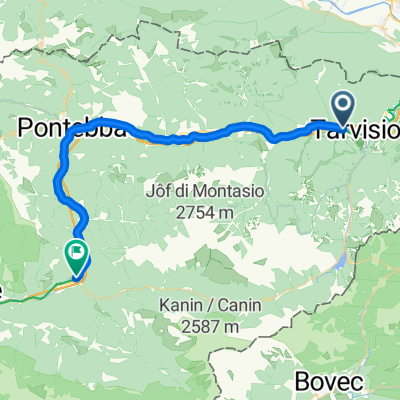 Via Monteborgo, Tarvis nach Via Radweg, Chiusaforte