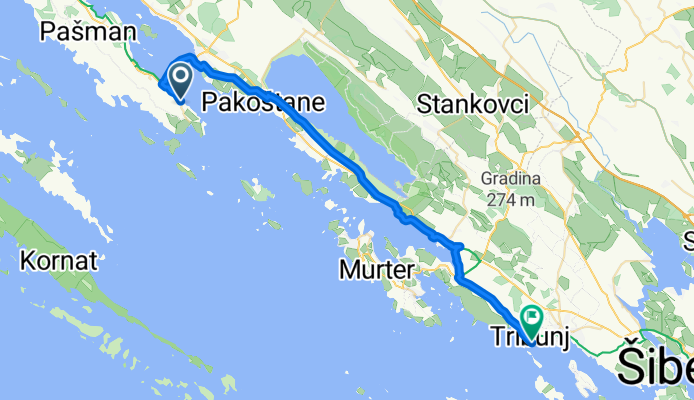 Plažine, Tkon to Ulica jurjevgradska, Tribunj