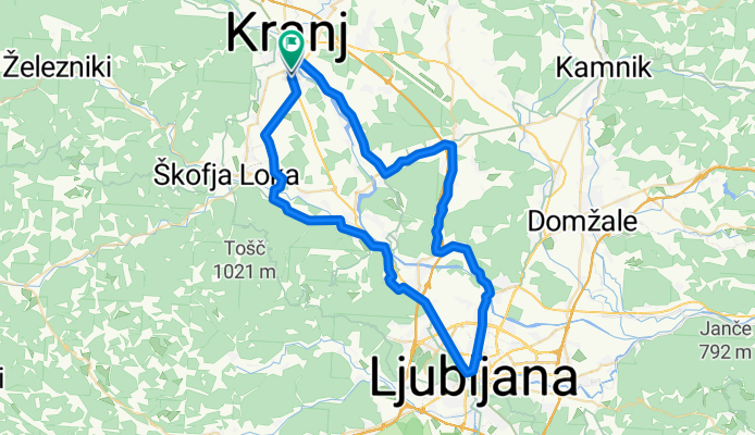 Kranj - Ljubljana - Vodice - Kranj