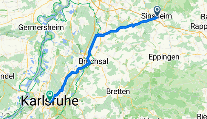 Von Sinsheim bis Karlsruhe
