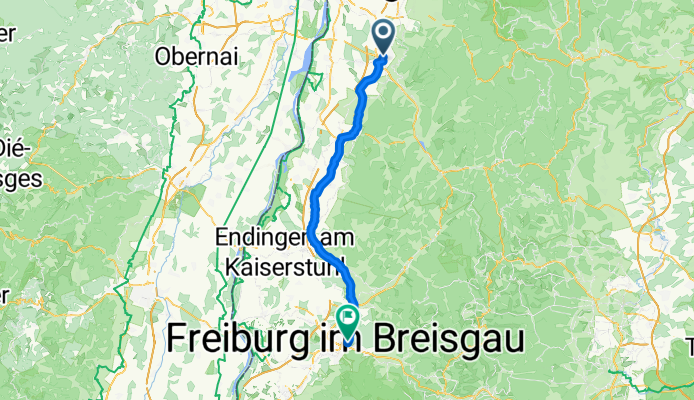 Von Offenburg bis Freiburg im Breisgau