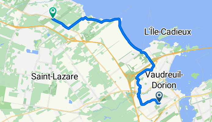 Route to Parc-Nature Harwood