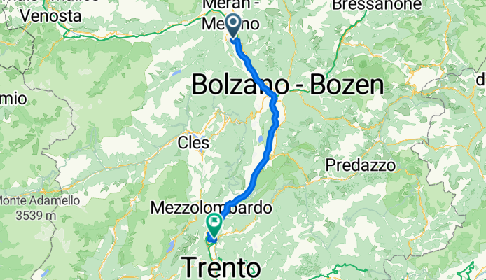 Jaufenstraße in, Lana nach Via Nazionale, Lavis