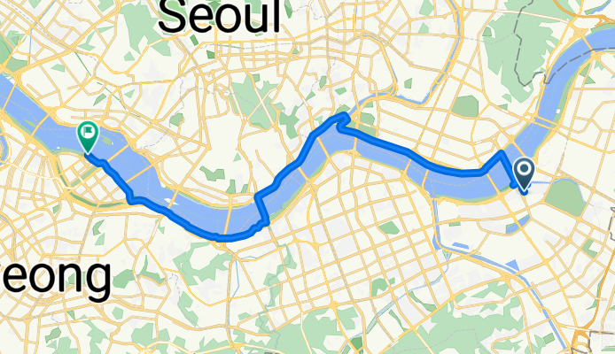 Route to 서강대교남단 한강공원