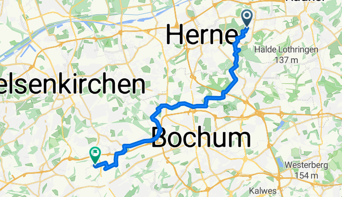 Widumer Straße, Herne nach Burgstraße, Bochum