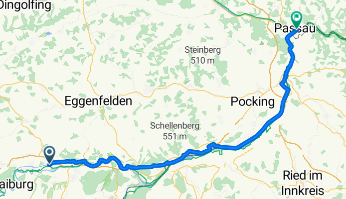 Hauptstraße, Töging a.Inn nach Höllgasse, Passau