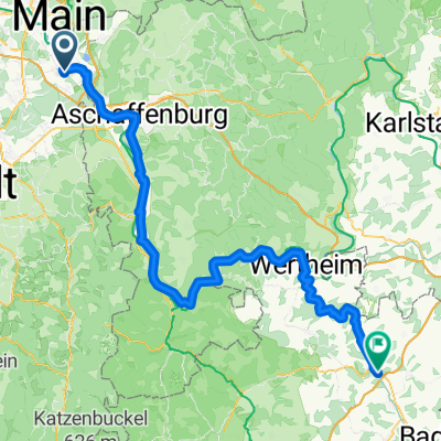 Uhlandstraße, Seligenstadt nach Rathausplatz, Tauberbischofsheim