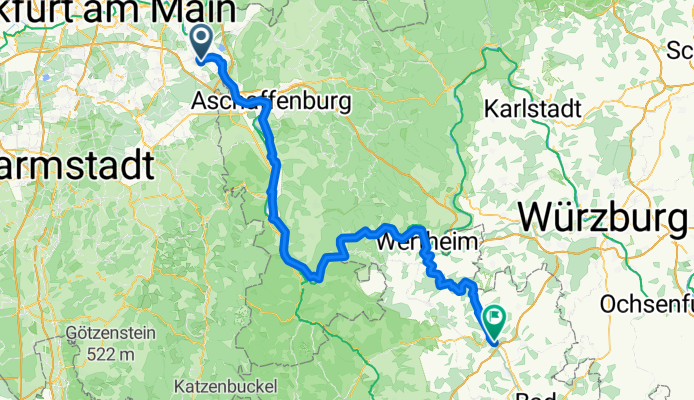 Uhlandstraße, Seligenstadt nach Rathausplatz, Tauberbischofsheim