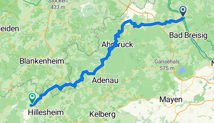 Rheinallee, Remagen nach Burgstraße, Lissendorf