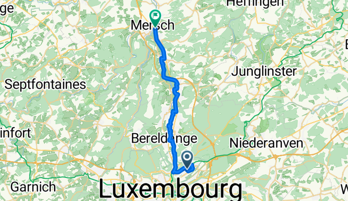 Rue de Kirchberg, Luxembourg to Mersch
