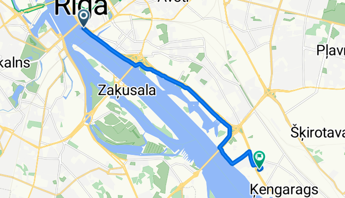 11. novembra krastmala, Riga to Aglonas iela, Riga