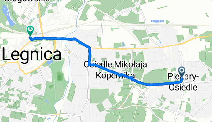 J Przybosia, Legnica do M Skłodowskiej-Curie, Legnica